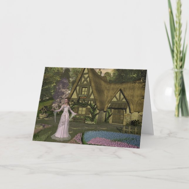 Prinzessin auf der Hütte Grußkarten Karte (Vorderseite)