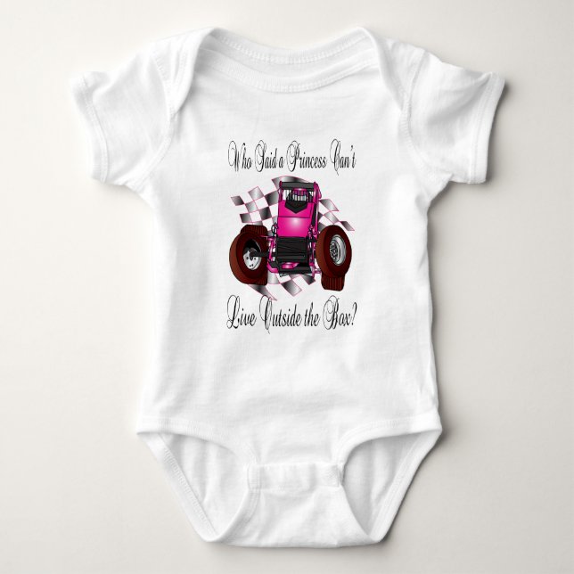 Prinzessin außerhalb des Bos Baby Strampler (Vorderseite)