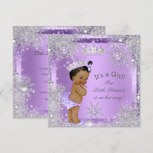 Prinzessin Baby Shower Flieder-Wunderland Ethnisch Einladung