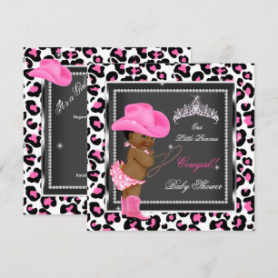 Prinzessin Baby Shower Mädchen Cowgirl Ethnisch Einladung