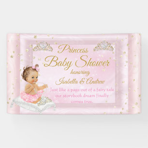 Prinzessin Baby Shower Tiara Rosa Banner