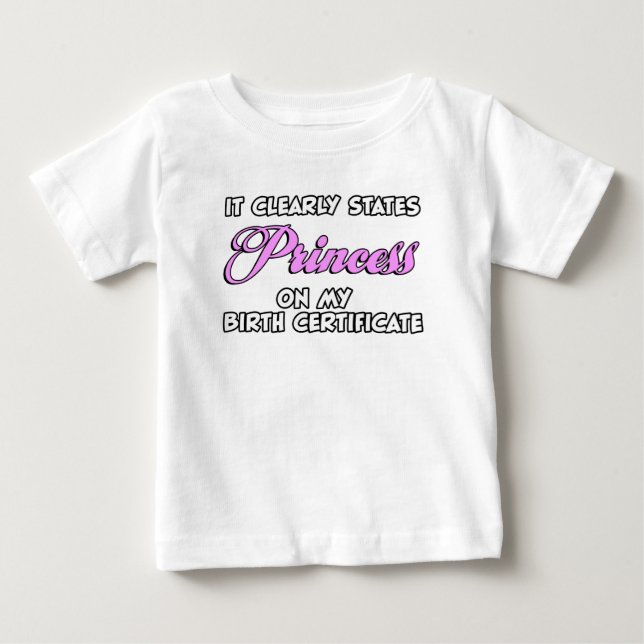 Prinzessin Baby T-shirt (Vorderseite)