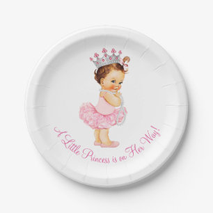 Prinzessin Ballerina Tutu Perlen Babyparty Pappteller