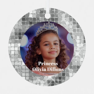 Prinzessin benutzerdefiniertes Foto Metall Weihnac Ornament Aus Metall