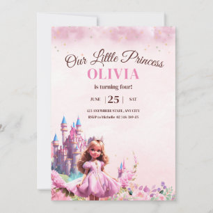 Prinzessin Birthday Einladung Prinzessin Burg Magi