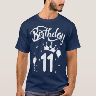Prinzessin Birthday Girl 11 Jahre alte, verehrte P T-Shirt