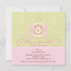 Prinzessin Birthday Party Einladung zur Niedlichen