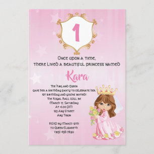 Prinzessin Birthday Party Invite Template Einladung