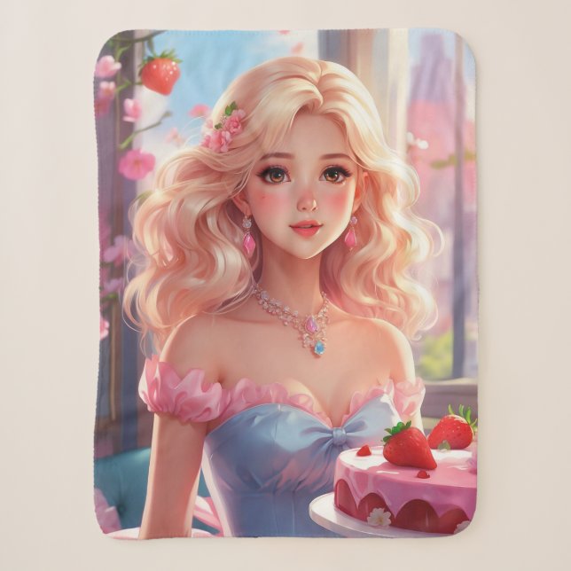 Prinzessin Birthday Sherpadecke (Vorderseite)