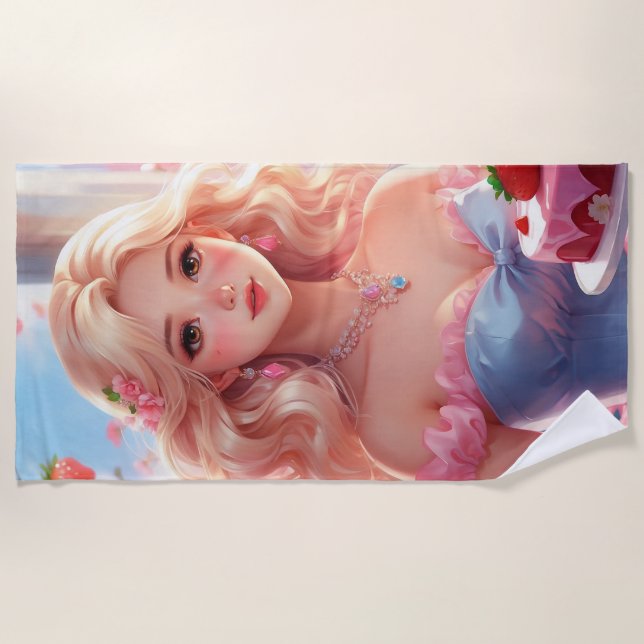 Prinzessin Birthday Strandtuch (Vorderseite)