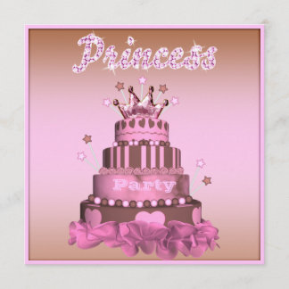 Prinzessin Cake u. Kuchen-(hinteres) Einladung