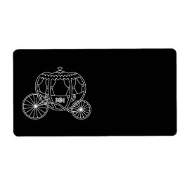 Prinzessin Carriage, weiß auf schwarz.