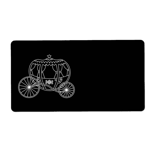 Prinzessin Carriage, weiß auf schwarz. (Vorne)