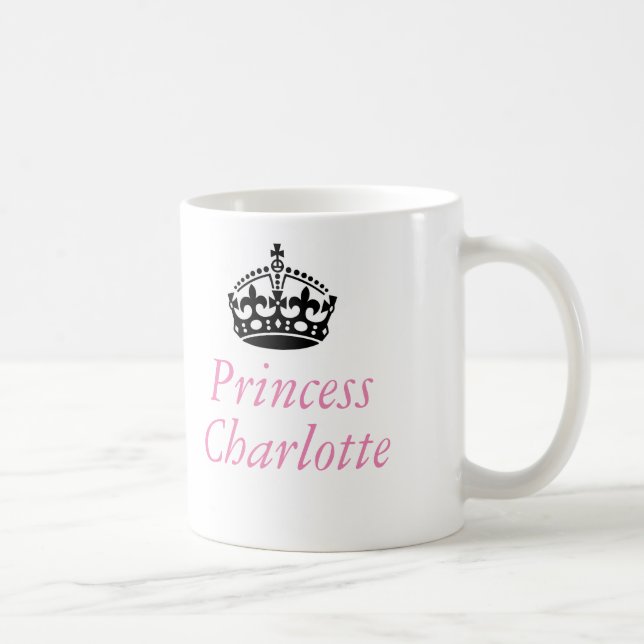 Prinzessin Charlotte und britische Krone Kaffeetasse (Rechts)
