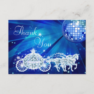 Prinzessin Coach u. Pferde u. Disco-Ball danken Dankeskarte