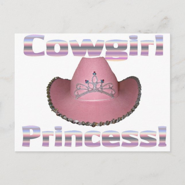 Prinzessin Cowgirl Postkarte (Vorderseite)