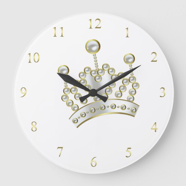 Prinzessin Crown Clock Große Wanduhr (Vorderseite)