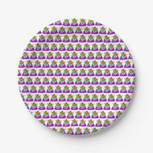 Prinzessin Crown Rainbow Emoji Poop Pappteller