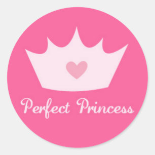 Prinzessin Crown Runder Aufkleber