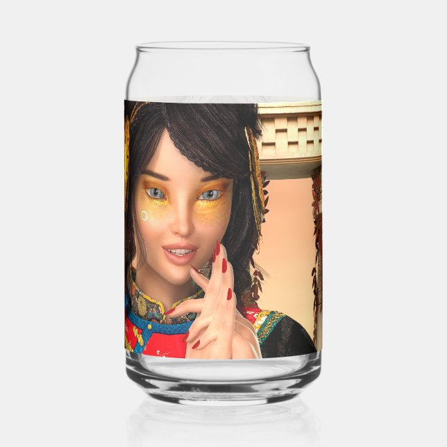 Prinzessin der China Dosenglas (Links)