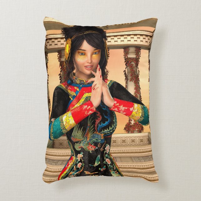 Prinzessin der China Zierkissen (Vorderseite(Vertikal))