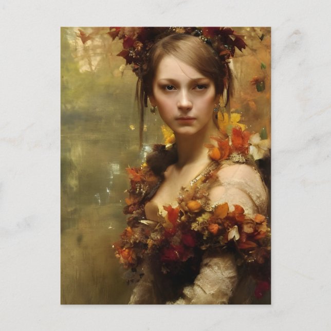 Prinzessin der Herbstrenaissance Postkarte (Vorderseite)