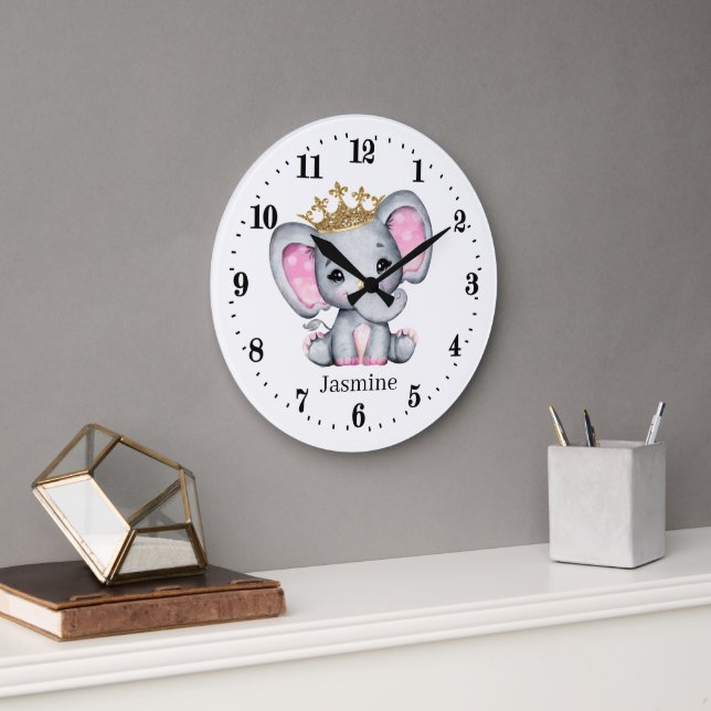Prinzessin der niedlichen Kinderfrau Große Wanduhr (Büro)
