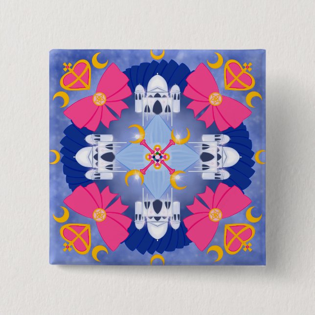 Prinzessin der Radialkunst des Mondes Button (Vorderseite)
