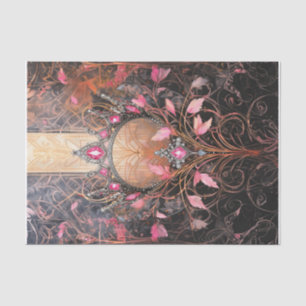 Prinzessin der Welt, Royal Pink Art Deco Seidenpapier
