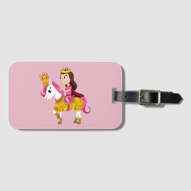 Prinzessin des niedlichen Cartoon Gepäckanhänger (Vorderseite (Horizontal))