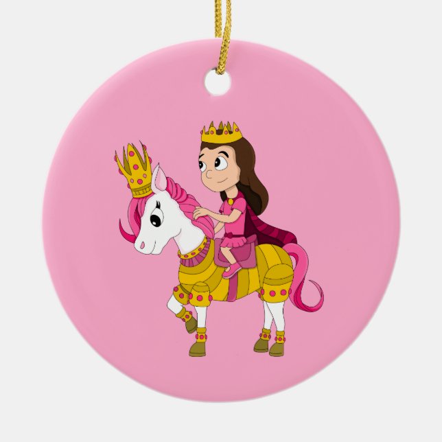 Prinzessin des niedlichen Cartoon Keramik Ornament (Vorne)
