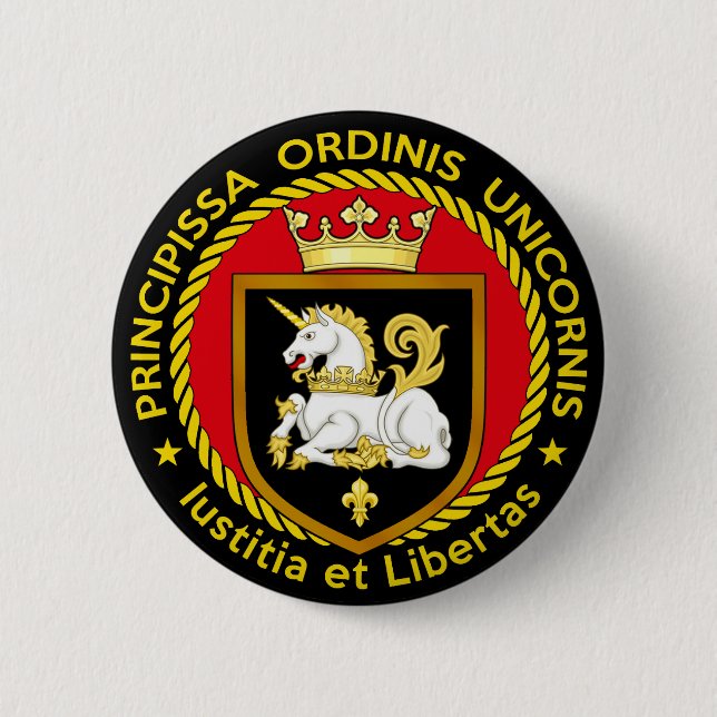 Prinzessin des Ordens der Unicorn-Ehre Button (Vorderseite)
