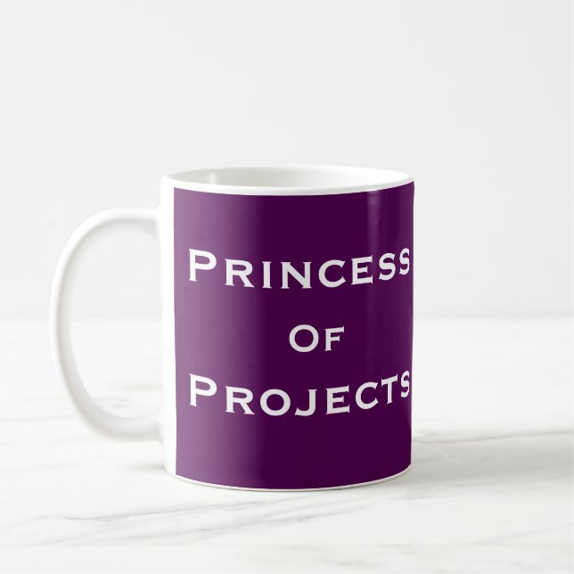 Prinzessin des Projekt-Frauen-Projektleiter-Namens Kaffeetasse (Links)