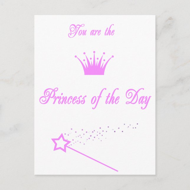 Prinzessin des Tages - Postkarte (Vorderseite)