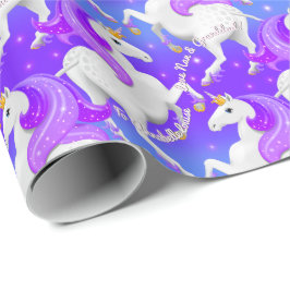 Prinzessin des Waldes Magical Midnight Unicorn Geschenkpapier