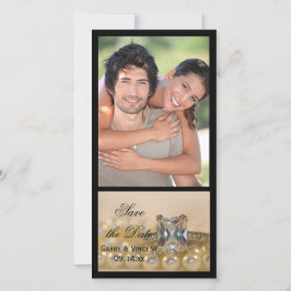 Prinzessin Diamond Ring Pearls Hochzeit speichern Save The Date