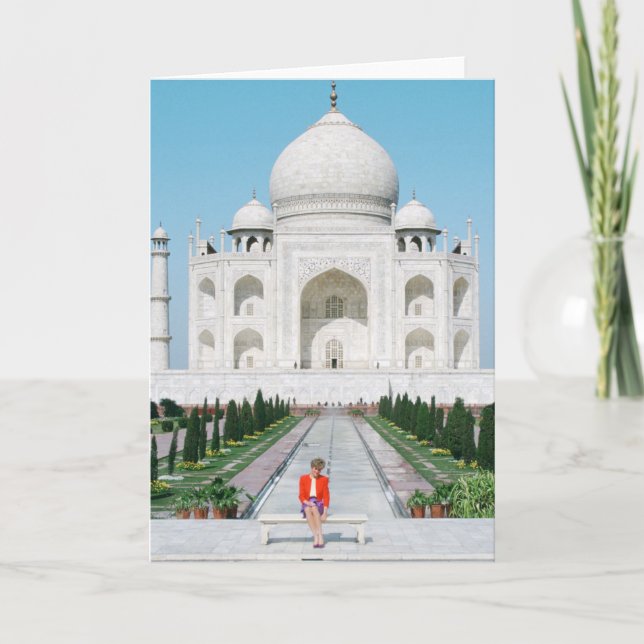 Prinzessin Diana - Taj Mahal Karte (Vorderseite)