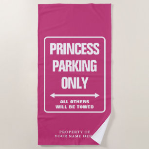 Prinzessin, die nur lustigen rosa individuellen strandtuch