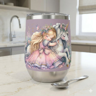 Prinzessin Einhorn Pastell Märchen Fantasy Lavende