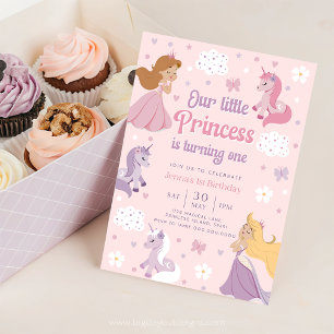 Prinzessin Einladung Eins. Unsere kleine Prinzessi