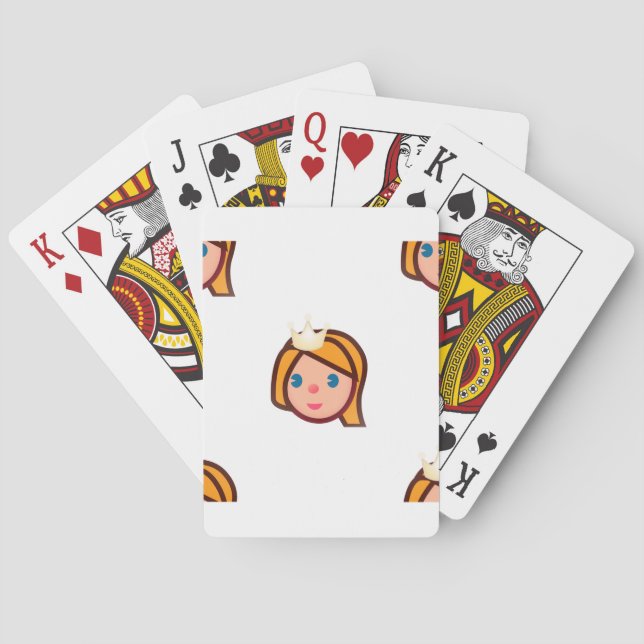 Prinzessin Emoji Spielkarten (Rückseite)