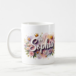 Prinzessin Floral Custom Mug – Sophia Kaffeetasse