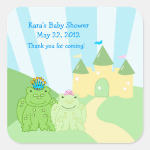 Prinzessin Frog SQUARE Gefälligkeitsaufkleber Quadratischer Aufkleber