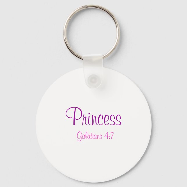 Prinzessin, Galatianer 4:7 Schlüsselanhänger (Vorderseite)