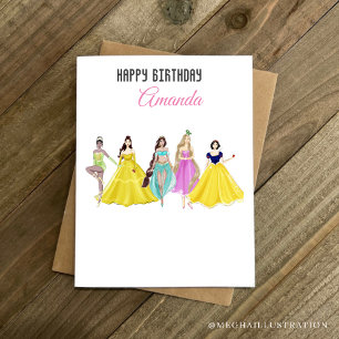 Prinzessin, Geburtstag, Feiertagskarte