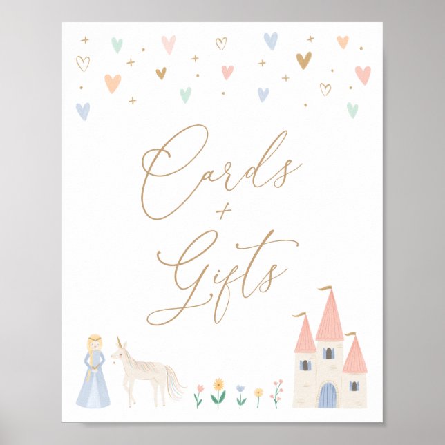 Prinzessin Geburtstagsparty Karten und Geschenke U Poster (Vorne)