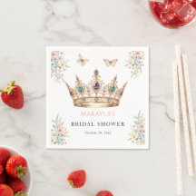Prinzessin Goldene Krone Floral Schmetterling Brau