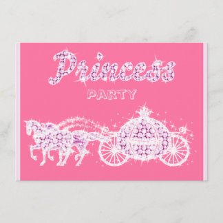 Prinzessin Horses u. Wagen-Geburtstags-Party Einladung