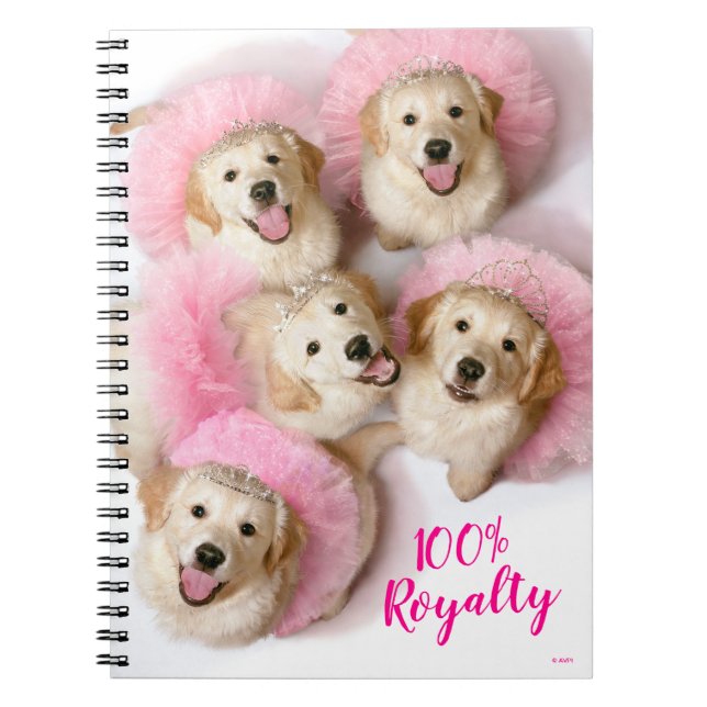Prinzessin Hunde in Tiaras Notizblock (Vorderseite)