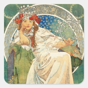 Prinzessin Hyacinth Stickers Alphonse-Mucha